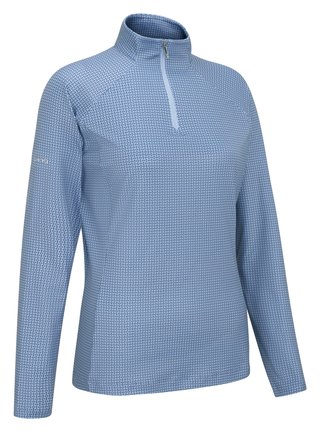 PING Jasmine Printed manica lunga da donna top, viola/blue indigo