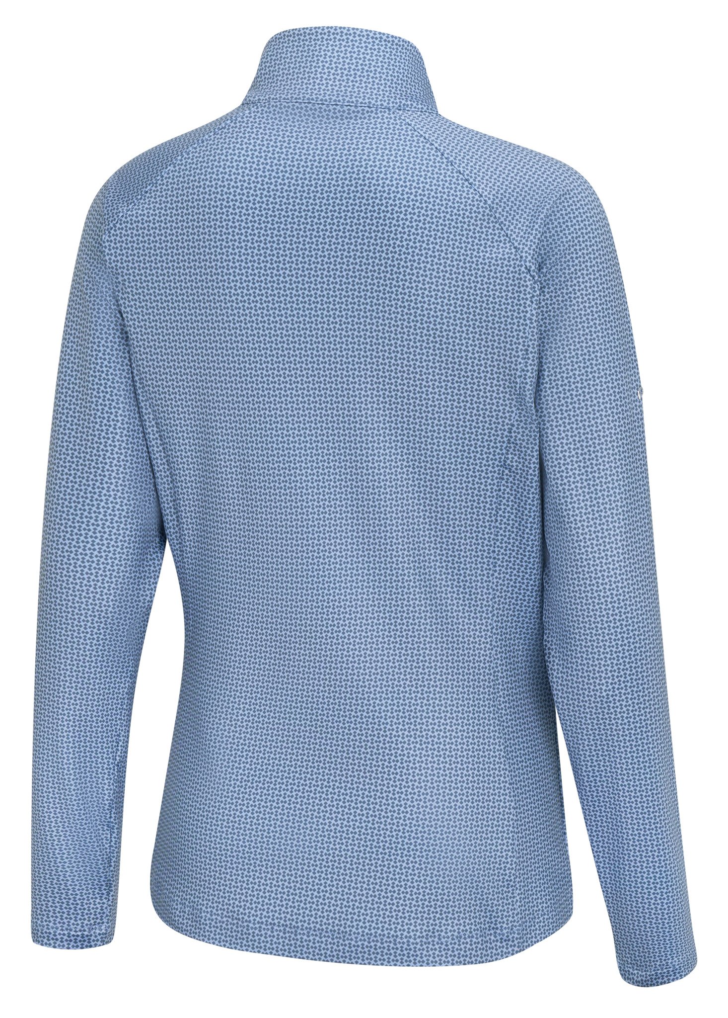 PING Jasmine Printed manica lunga da donna top, viola/blue indigo