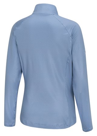 PING Jasmine Printed manica lunga da donna top, viola/blue indigo
