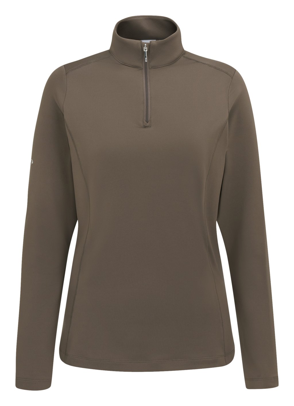 PING Aveline Half Zip da donna maglia a maniche lunghe, coffee