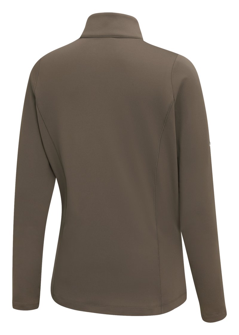 PING Aveline Half Zip da donna maglia a maniche lunghe, coffee