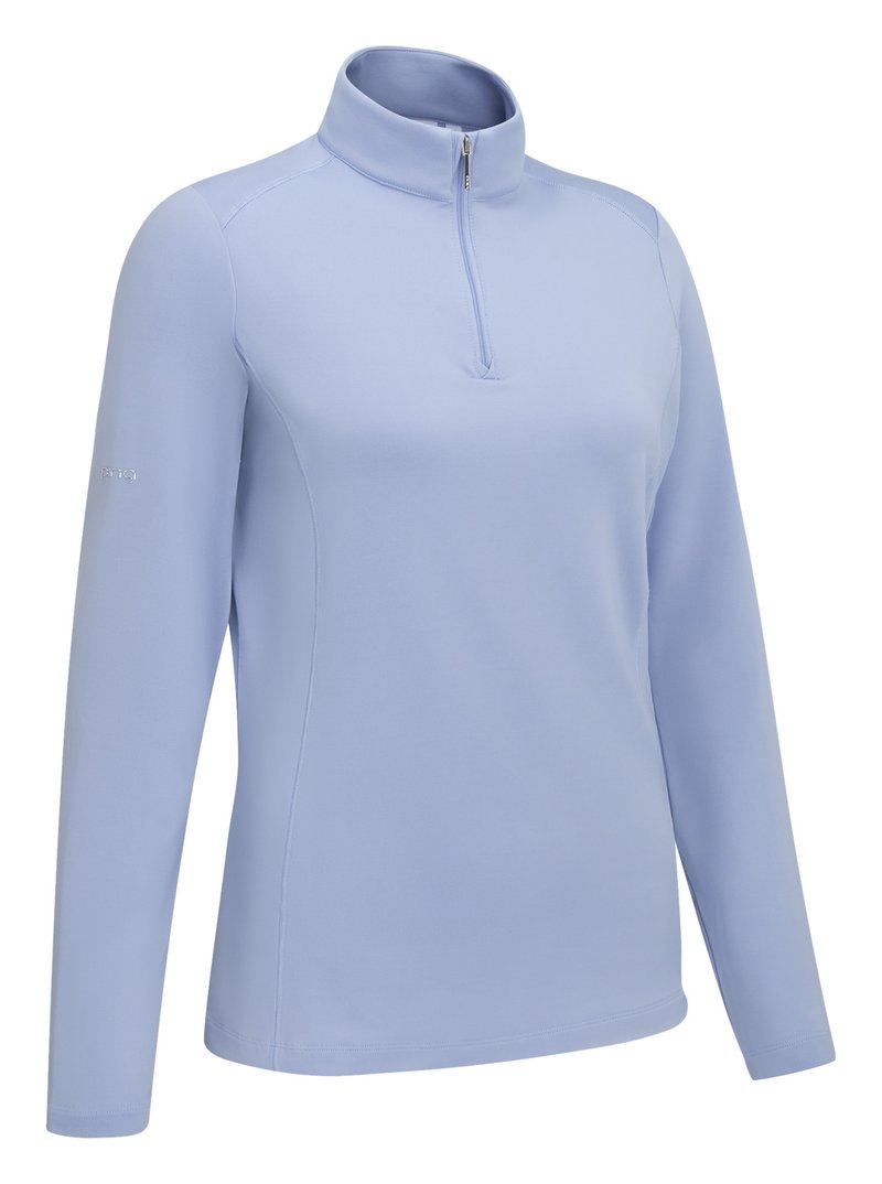 PING Aveline Half Zip da donna maglia a maniche lunghe, viola