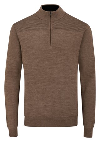 PING Dorset Quarter zip maglione da uomo, coffe marl