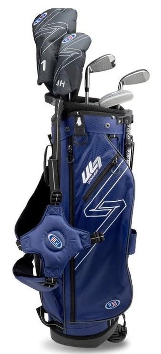 U.S. Kids Golf UL7-54 (137cm) W15 set golf junior, grafite, 5 mazze + stand bag, navy