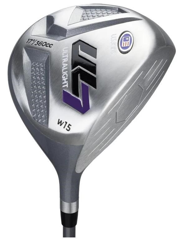 U.S. Kids Golf UL7-54 (137cm) W15 set golf junior, grafite, 5 mazze + stand bag, navy