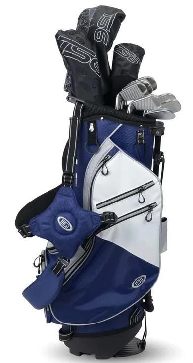 U.S. Kids Golf TS6-48 (122cm) set golf junior, grafite, 10 club + stand bag, navy/white/grey