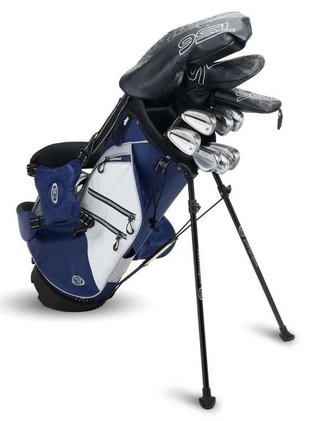 U.S. Kids Golf TS6-48 (122cm) set golf junior, grafite, 10 club + stand bag, navy/white/grey