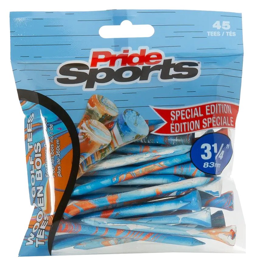Pride Sports Special Edition Paint Splatter Tees (45 tees), 83 mm (3 1/4"), blu/arancione