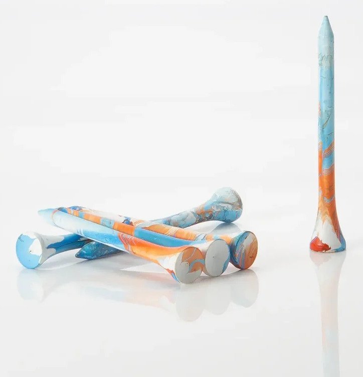 Pride Sports Special Edition Paint Splatter Tees (45 tees), 83 mm (3 1/4"), blu/arancione