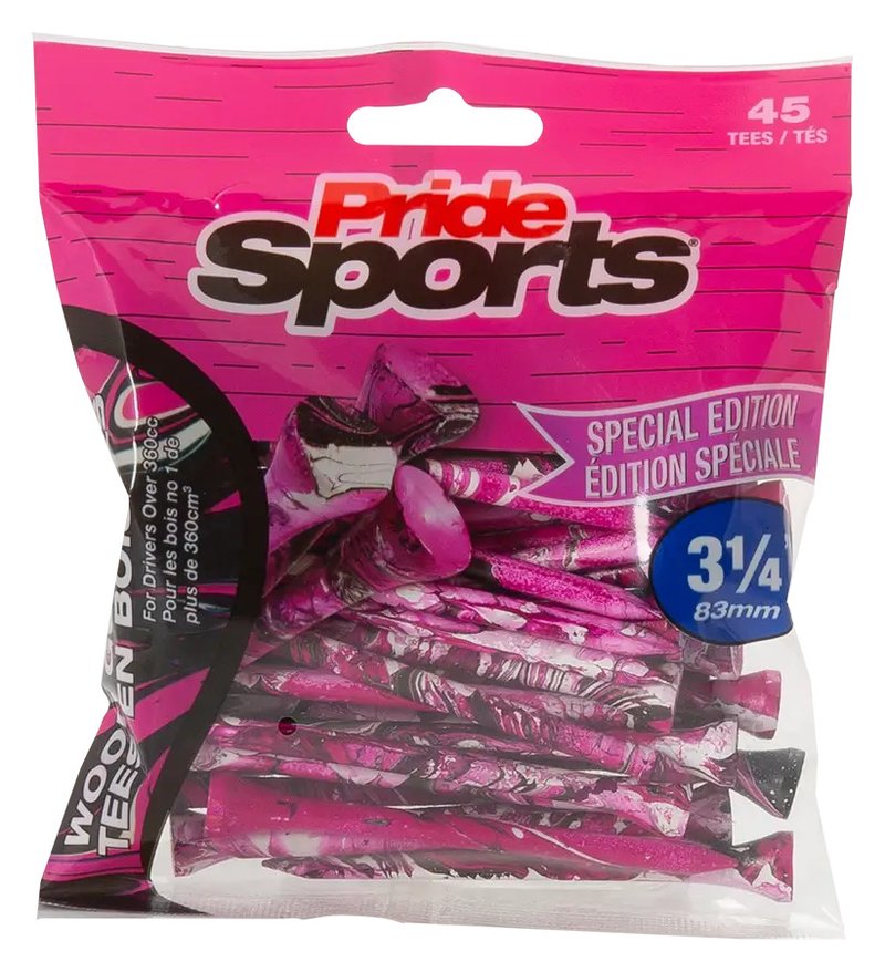 Pride Sports Special Edition Paint Splatter tee, 83 mm (3 1/4"), rosa/nero (45 pz)