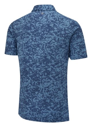 PING Marek Camo Jacquard polo uomo, infinity blue multi