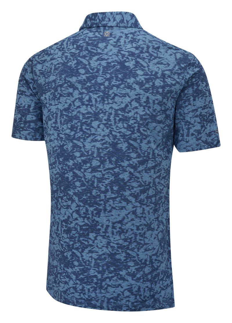 PING Marek Camo Jacquard polo uomo, infinity blue multi