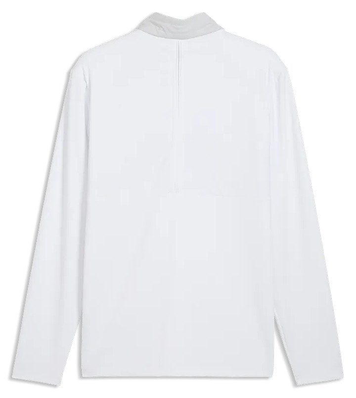 Puma Cloudspun Tech Hybrid 1/2 Zip giacca uomo, white glow/platino grey