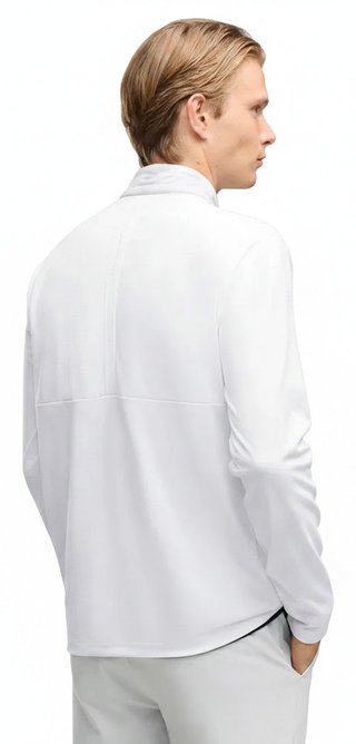 Puma Cloudspun Tech Hybrid 1/2 Zip giacca uomo, white glow/platino grey