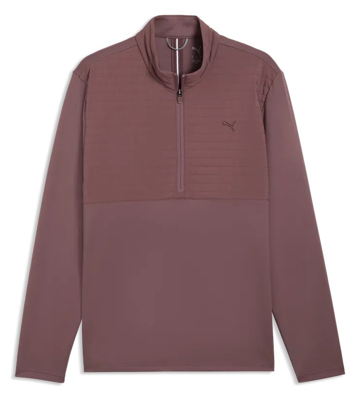 Puma Cloudspun Tech Hybrid 1/2 Zip giacca da uomo, rich cocoa