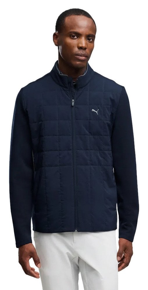 Puma Cloudspun Fleece Hybrid giacca da uomo, deep navy