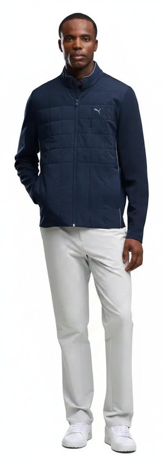 Puma Cloudspun Fleece Hybrid giacca da uomo, deep navy