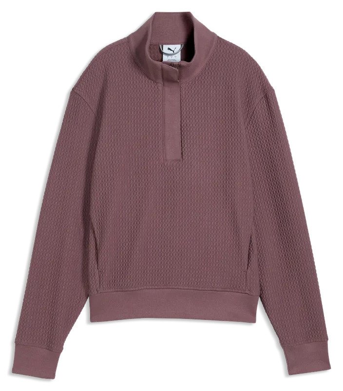 Puma Boulder 1/2 Zip felpa da donna, rich cocoa