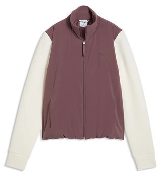 Puma Cloudspun Fleece Hybrid giacca da donna, rich cocoa/warm white
