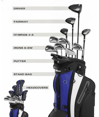 Wilson PlayerFit Premium set golf da uomo, acciaio