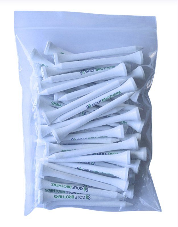 Golf Brothers Tees (bambus), bianco, 70mm, confezione da 50 pezzi