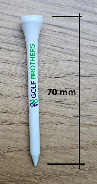 Golf Brothers Tees (bambus), bianco, 70mm, confezione da 50 pezzi