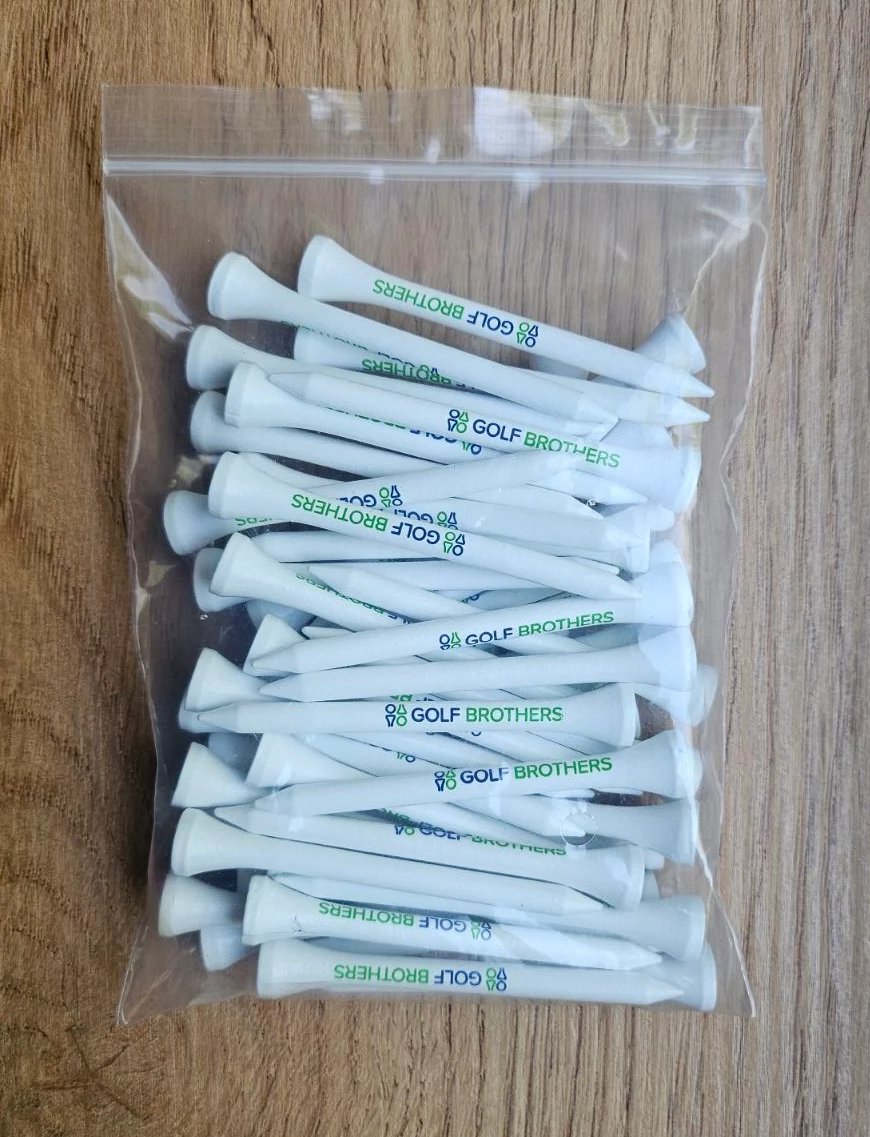 Golf Brothers Tees (bambus), bianco, 70mm, confezione da 50 pezzi