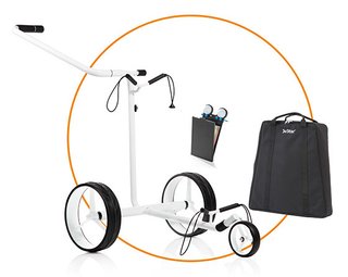 JuStar White Incl. scorecard holder and carry bag STAR-TC carrello elettrico, bianco