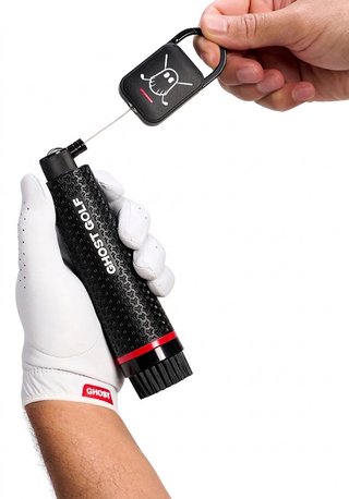 Ghost Golf Magnetic Golf Club & Shoe spazzola, nera