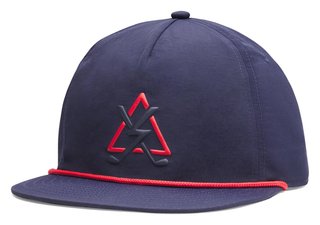 Under Armour Drive 5 Panel Hazard cappellino da uomo, midnight navy/red