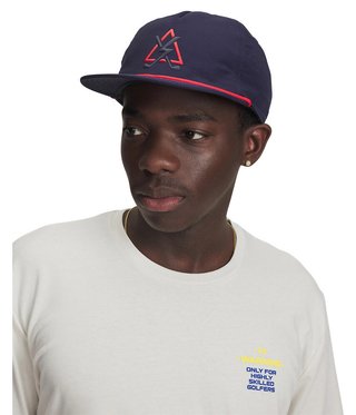 Under Armour Drive 5 Panel Hazard cappellino da uomo, midnight navy/red