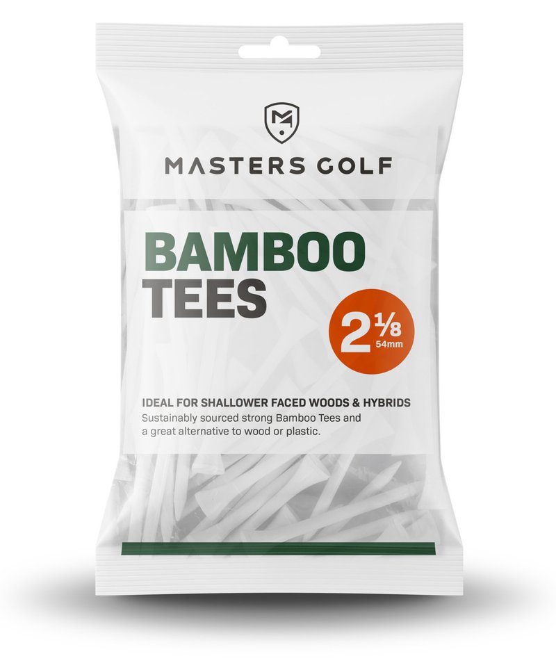 Masters Golf Bamboo Tees 54 mm (2 1/8"), 25 tees, bianchi