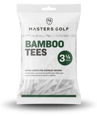 Masters Golf Bamboo Tees 83 mm (3 1/4"), 15 tees, bianco