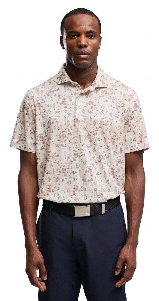 Puma Cloudspun Coastal Claret polo da uomo, birch