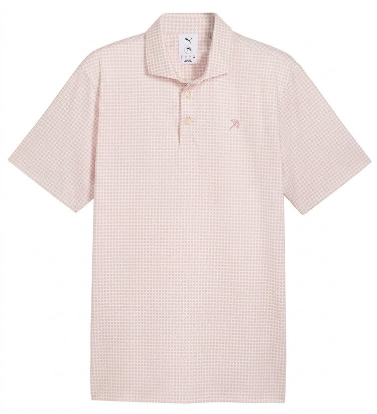 Puma X Arnold Palmer MATTR Geo polo da uomo, alpine snow/rose glow