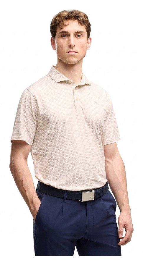 Puma X Arnold Palmer MATTR Geo polo da uomo, alpine snow/rose glow