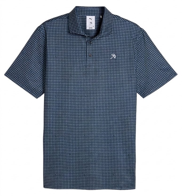 Puma X Arnold Palmer MATTR Geo polo da uomo, deep navy/lemon butter