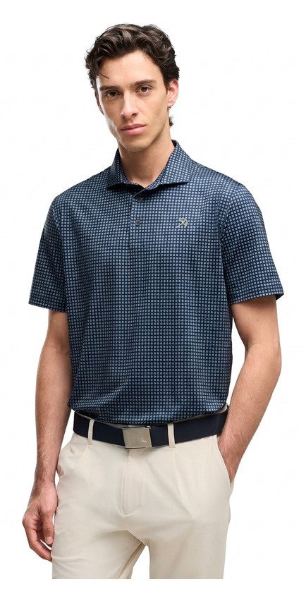 Puma X Arnold Palmer MATTR Geo polo da uomo, deep navy/lemon butter