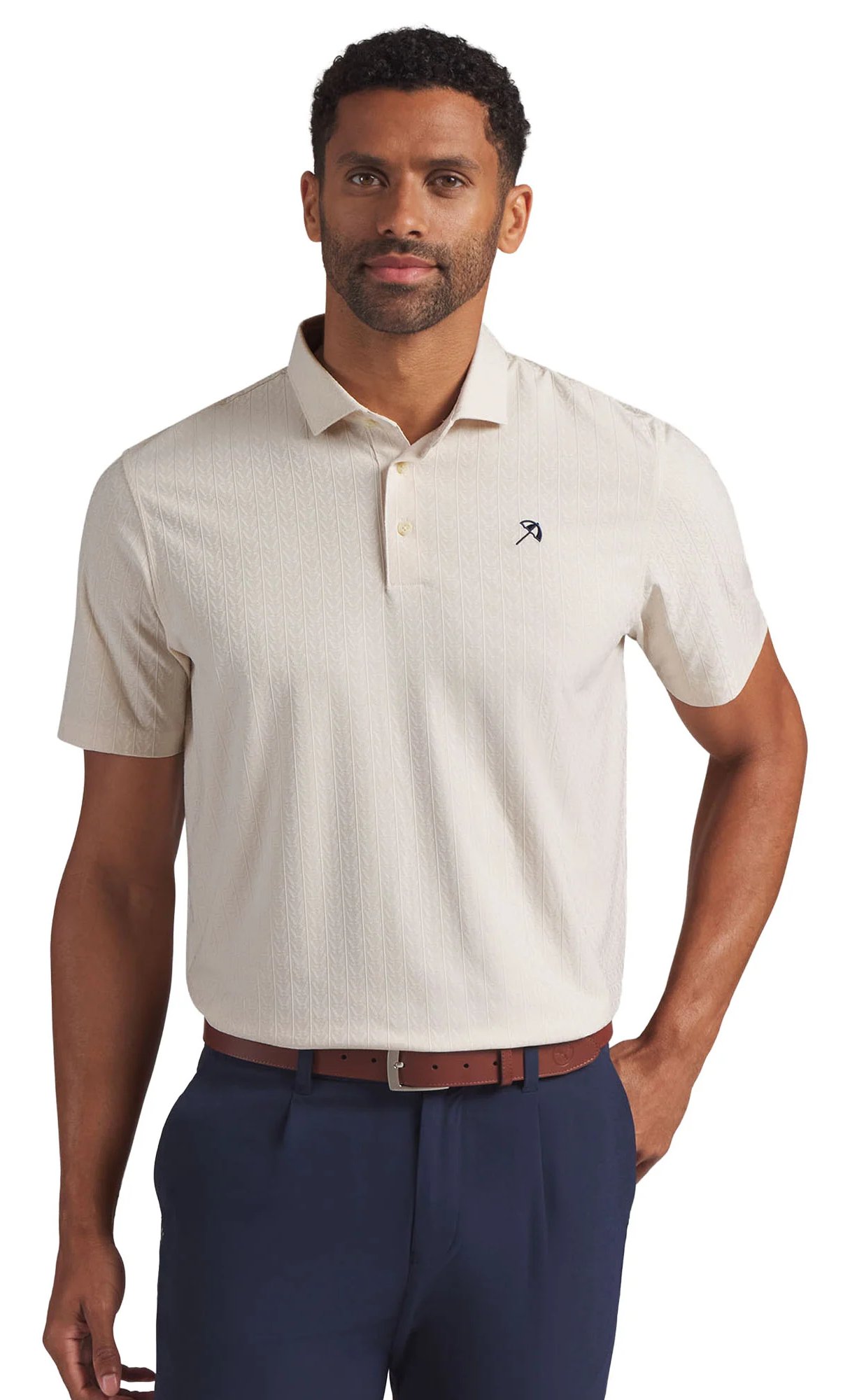 Puma X Arnold Palmer Jacquard polo da uomo, alpine snow