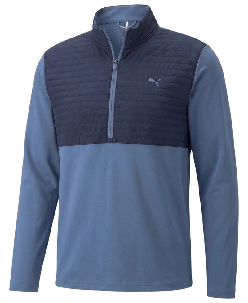 Puma Cloudspun Tech Hybrid 1/2-Zip felpa da uomo, deep navy
