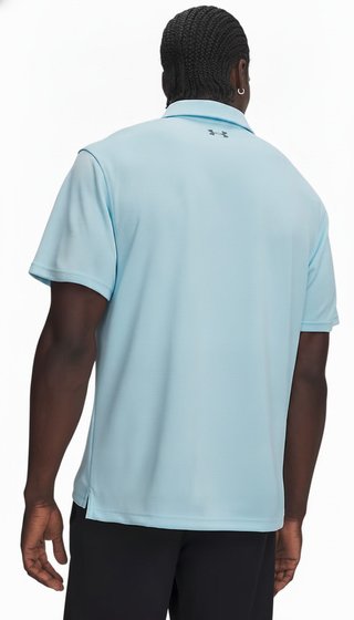 Under Armour Tech polo da uomo, opal blue/pitch gray
