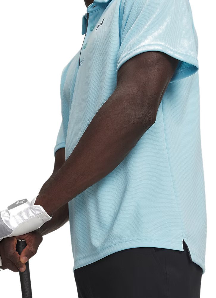 Under Armour Tech polo da uomo, opal blue/pitch gray