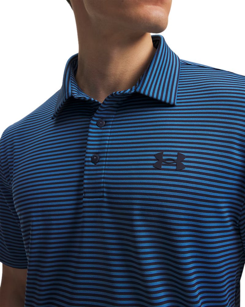 Under Armour Playoff 3.0 polo da uomo, midnight navy/aegean blue/bianco