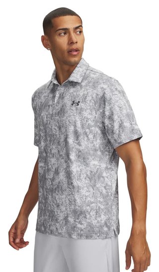 Under Armour Playoff 3.0 Printed polo da uomo, grigio