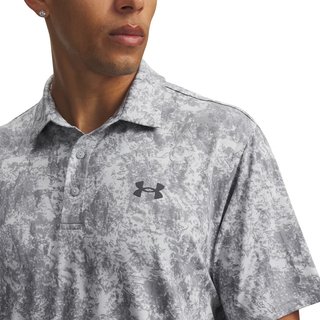 Under Armour Playoff 3.0 Printed polo da uomo, grigio