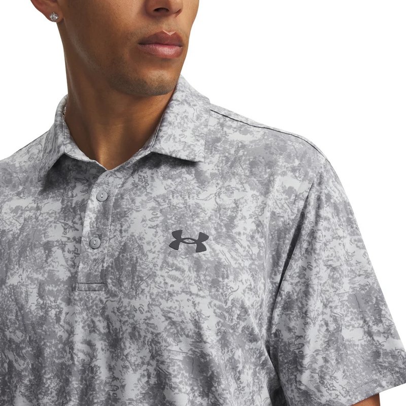 Under Armour Playoff 3.0 Printed polo da uomo, grigio