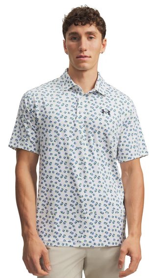 Under Armour Playoff 3.0 Printed polo da uomo, bianco
