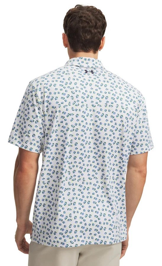 Under Armour Playoff 3.0 Printed polo da uomo, bianco