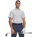 Under Armour ArmourDry Printed polo da uomo, white/blue wind/midnight navy