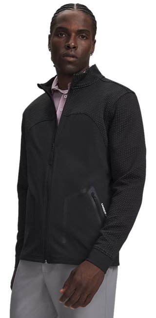 Under Armour Drive Pro Hybrid FZ felpa da uomo, nero/bianco